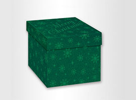 Square Foil Printed Gift paper Box