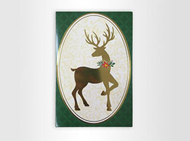 20 CT Christmas Card - w/Hot-stamp & Jewerly