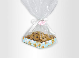 2 CT Cookie Tray Bags - w/Ribbon & Tags